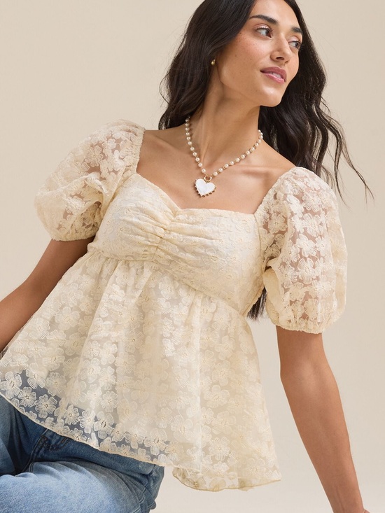 Altar'd State Tops - Altar'd State Katy Floral Babydoll Top